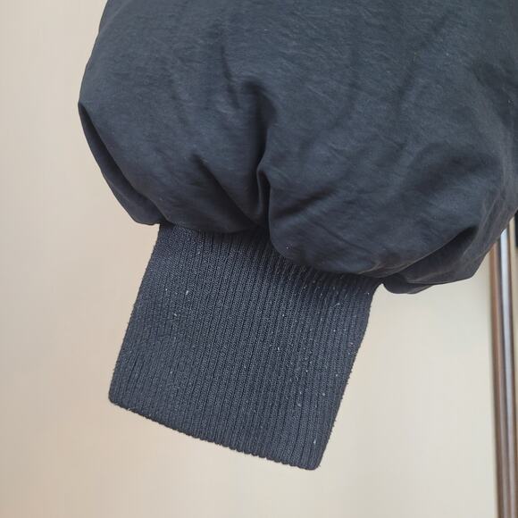 Zara Jacket Womens XL Black Puffer Oversized Crop Short Zip 4341/202 - Picture 7 of 16